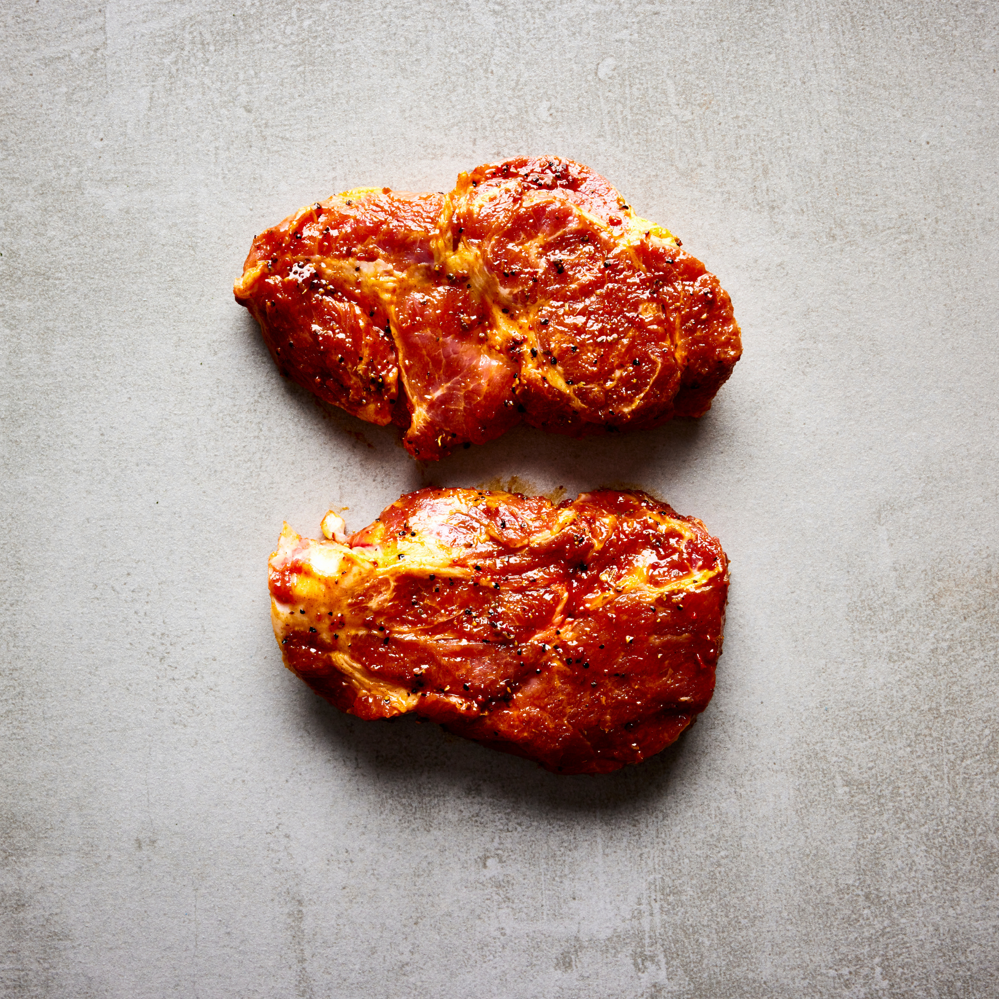 Bio Nackensteak vom Schwein - BBQ Marinade